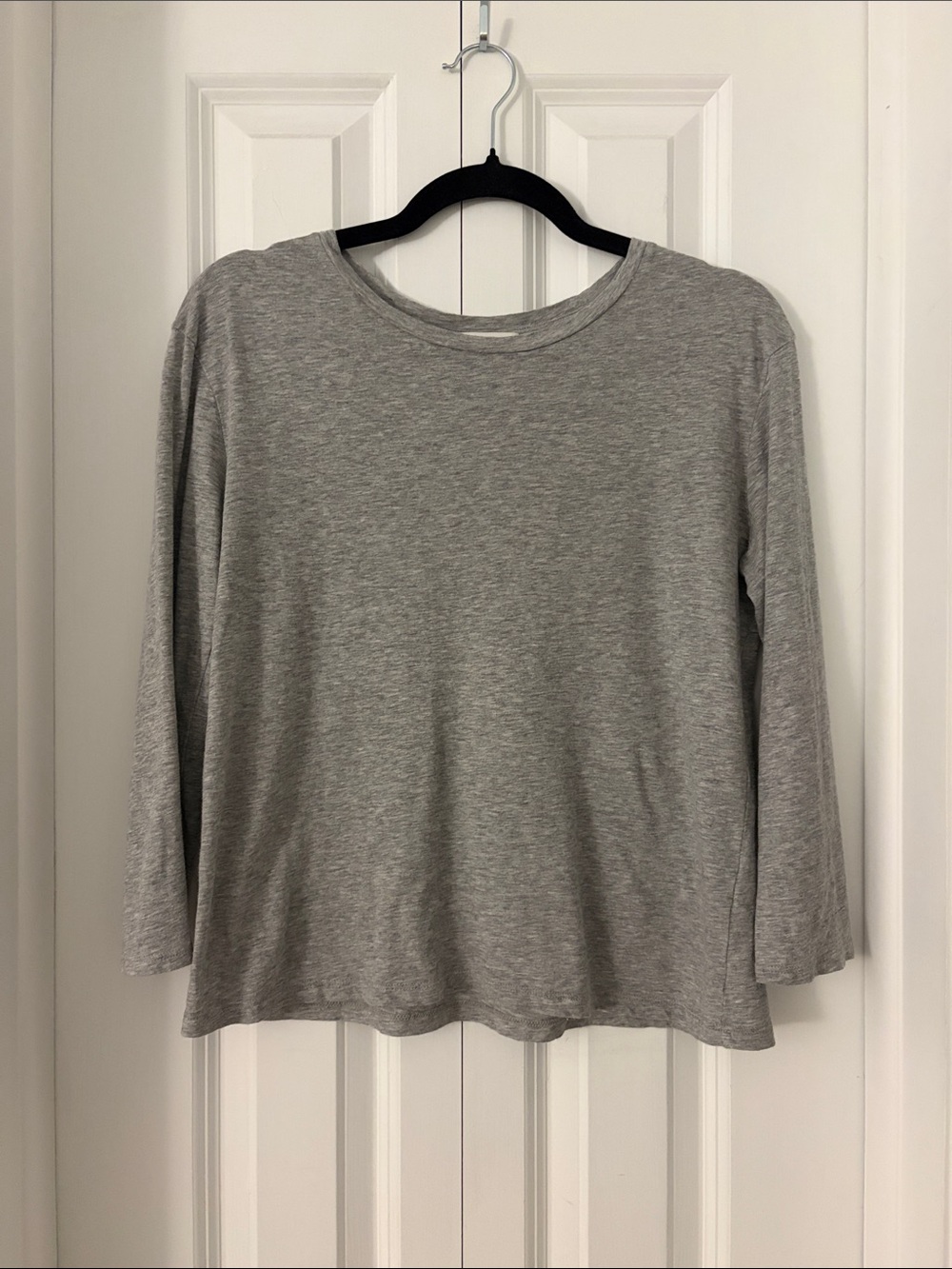Vince Heather Gray 3/4-Sleeve Crew Tee
